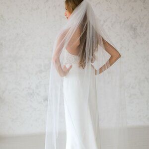 Glitter Wedding Veil, Sparkling Cathedral veil, Chapel wedding veil with glitter